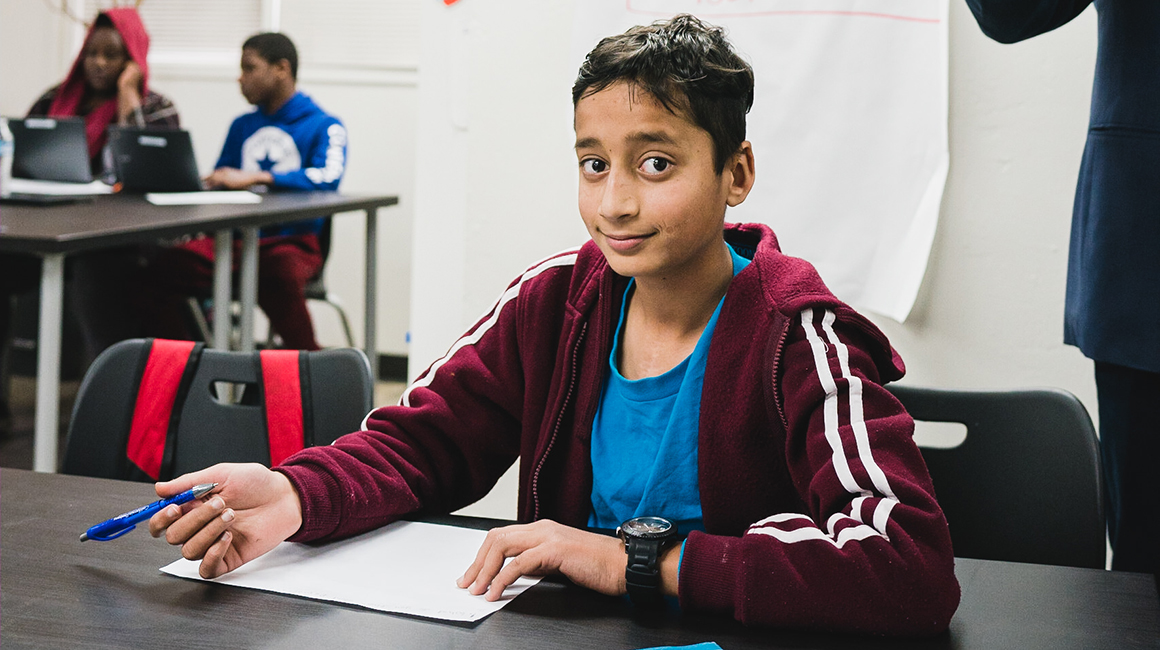 A sixth-grade student at City Heights Prep in San Diego, Calif. (Photo/Rebecca Aranda)