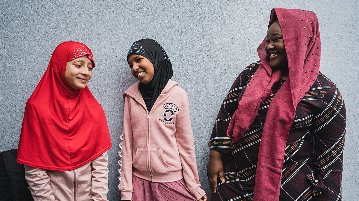 Students at City Heights Prep socialize in the school's large common area during lunch. (Photo/Rebecca Aranda)