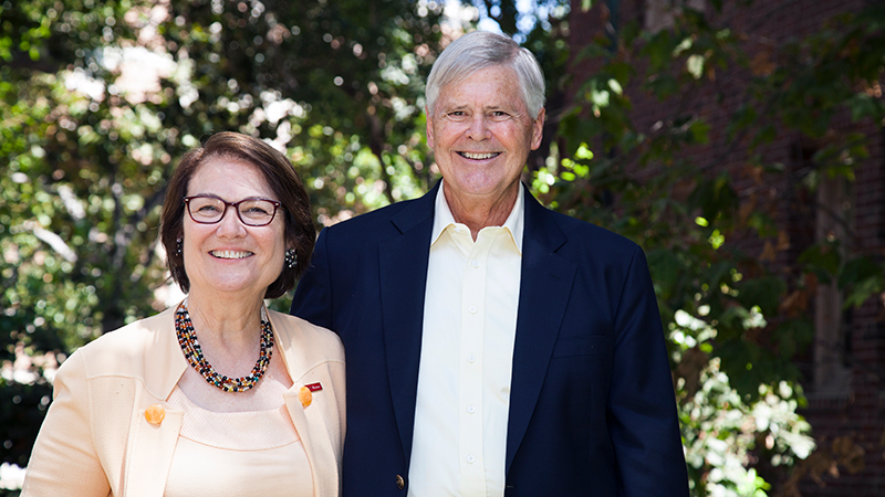 Dean Karen Symms Gallagher and Professor Pat Gallagher
