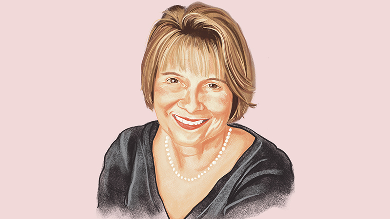 Illustrated portrait of Margo Pensavalle.