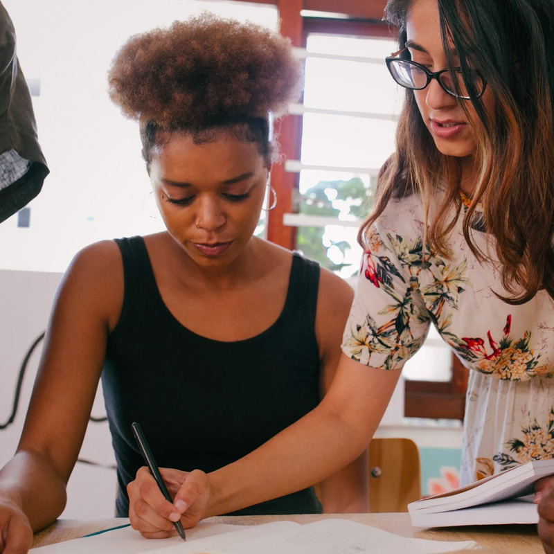 students are learning