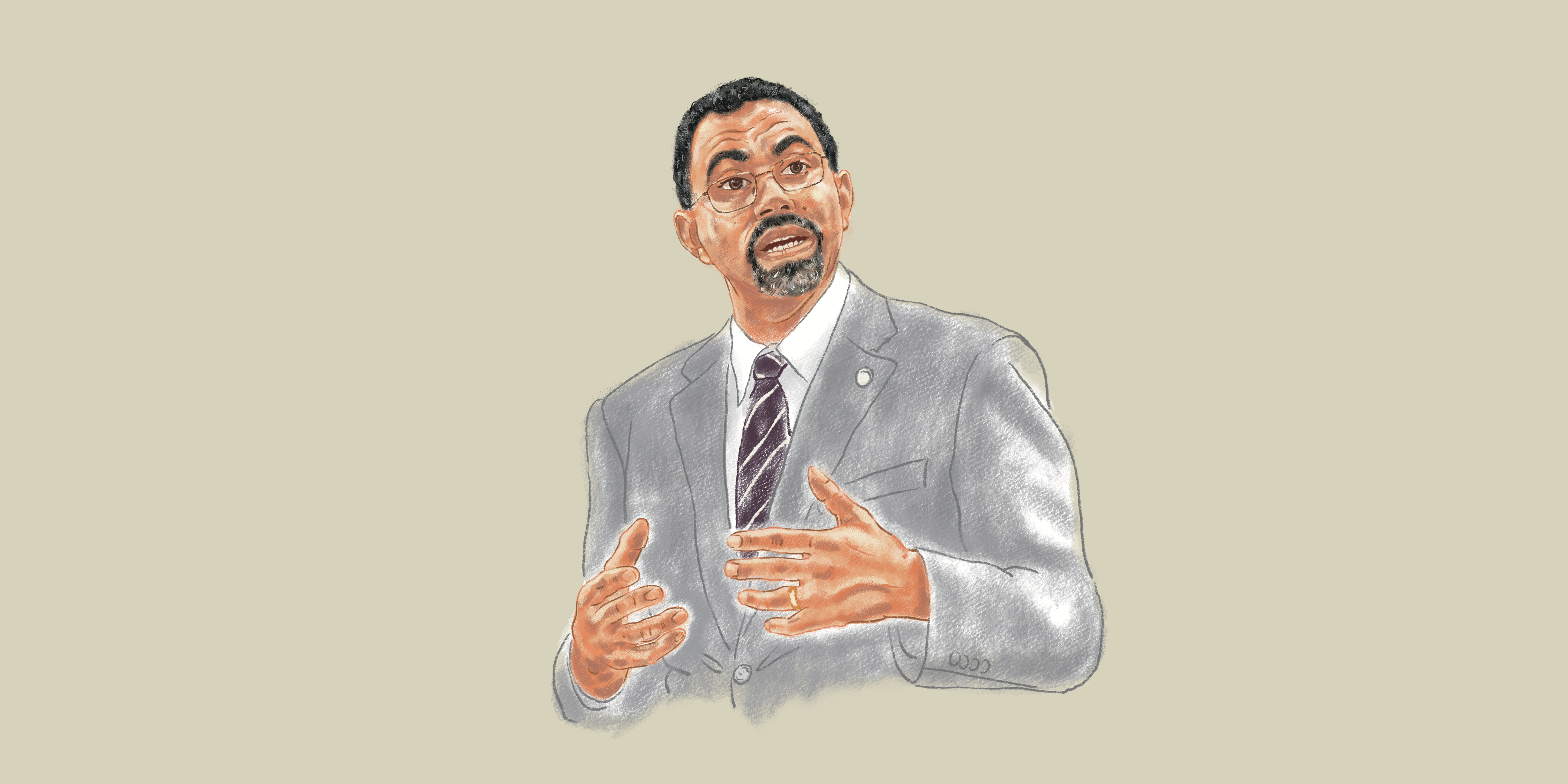 Illustration of John B. King.