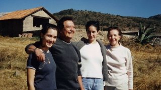 Sáenz (far right) with her family, husband, Efrén, second from left, and daughters Charlotte and Laura.(Photo courtesy of Janet Boldt Sánez)
