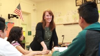A teacher addresses the wide range of skills and abilities in a K-12 classroom.