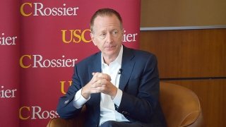Former Los Angeles Unified School District Superintendent Austin Beutner speaks at a USC Rossier event