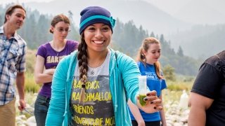 Maribel Perez-Espinal, a biology major at Humboldt State University, deepened her passion for science through a summer program at the Klamath River. Photo by Kellie Jo Brown, Humboldt State University