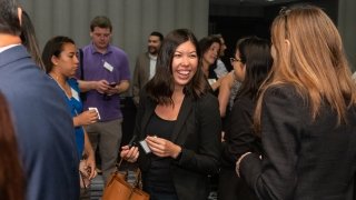 networking at USC Rossier event