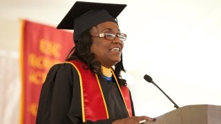 LAUSD Superintendent Michelle King called for graduates to redefine urban education. (Photo/Brian Morri, 211 Photography)