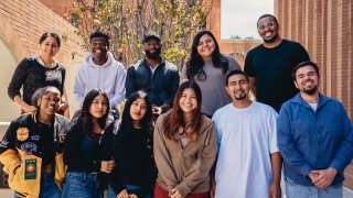 Participants and facilitators in the Belonging as Legacy program gather for a group portrait on the University Park Campus.
