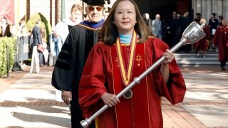 Tracy Tambascia at USC Commencement.