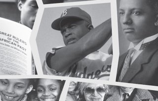 How-to-teach-Black-history-lede-640.jpg Clockwise from top left: A student in a Black studies class in 1973 (Courtesy of Getty Images); Professional baseball player Jackie Robinson (Courtesy of Wikimedia Commons); Black History Month founder Carter G. Woodson (Courtesy of Wikimedia Commons); Civil rights icon Rosa Parks with grade school students in 1983 (Courtesy of Getty Images).