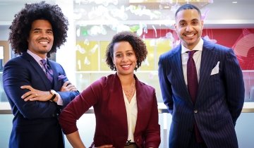 Shaun R. Harper and Charles H.F. Davis III, Brandi Junious and Wilmon Christian are helping to power the new tool PRISM. photo credit - Jose Ubeda