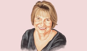 Illustrated portrait of Margo Pensavalle.