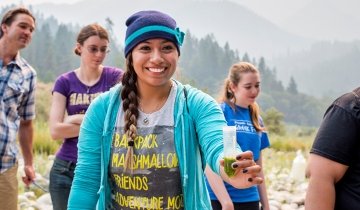 Maribel Perez-Espinal, a biology major at Humboldt State University, deepened her passion for science through a summer program at the Klamath River. Photo by Kellie Jo Brown, Humboldt State University