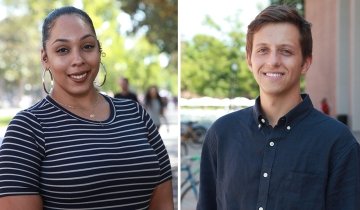 Scholarship students Toni Richardson and Jake Roth