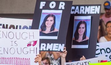Community members rally in Parkland, Fla., following a mass shooting that left 17 dead at Marjory Stoneman Douglas High School. Credit: Photo by Flickr user Barry Stock/Licensed under Flickr Creative Commons
