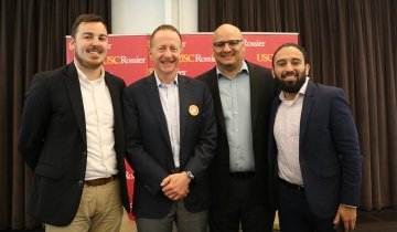 LAUSD Superintendent Austin Beutner discussed leadership with students in USC Rossier's EDL program, and with other local superintendents. (Photo courtesy of Lourdes Valentine/LAUSD)