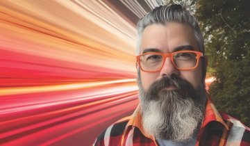 An AI generated photo of Brent Warner using USC colors, cardinal and gold.