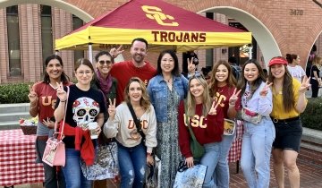 The inaugural cohort of the Doctor of Education in Mental Health Leadership program pose for a photo with Professor Ruth Chung (center). (Photo/USC Rossier)