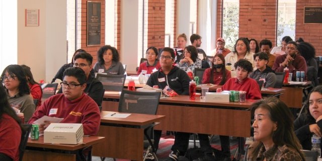 Photograph of a classroom at USC Rossier.