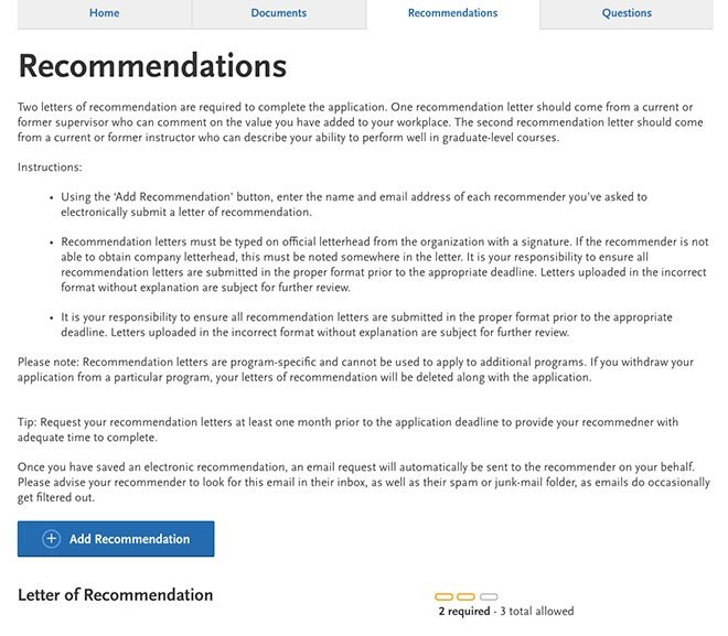 recommendations