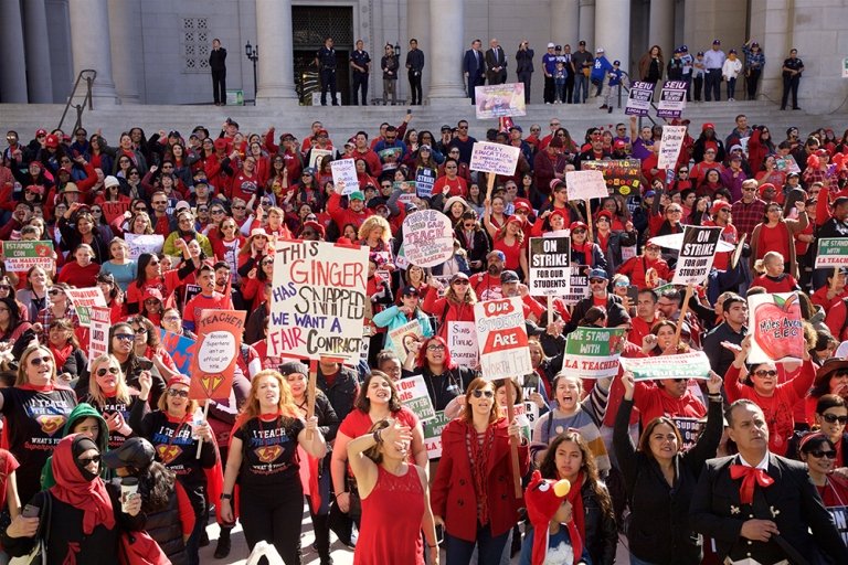 “It really was a surreal time to officially become a teacher,” Lizette Becerra MAT ’18 says of January’s United Teachers of Los Angeles strike, “but I found where I belonged.”