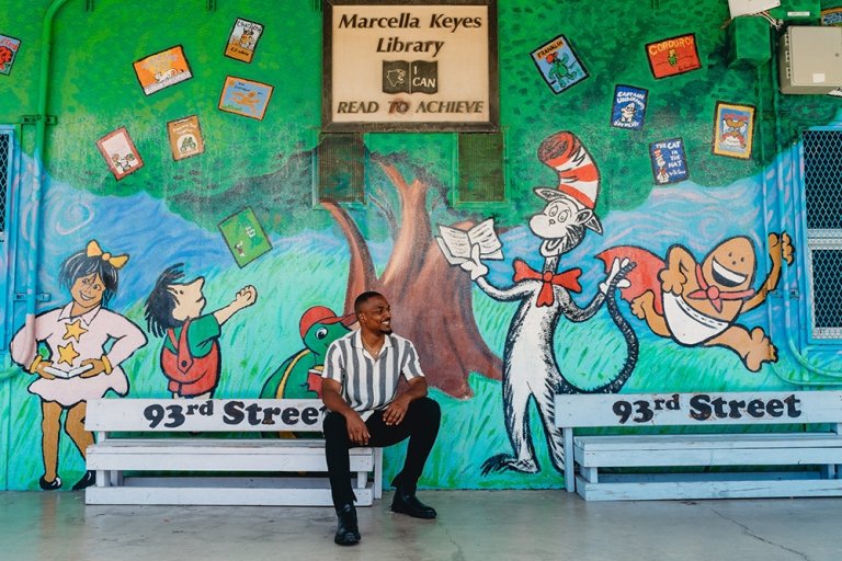 Scott at 93rd Street Elementary School. (Photo/Rebecca Aranda)