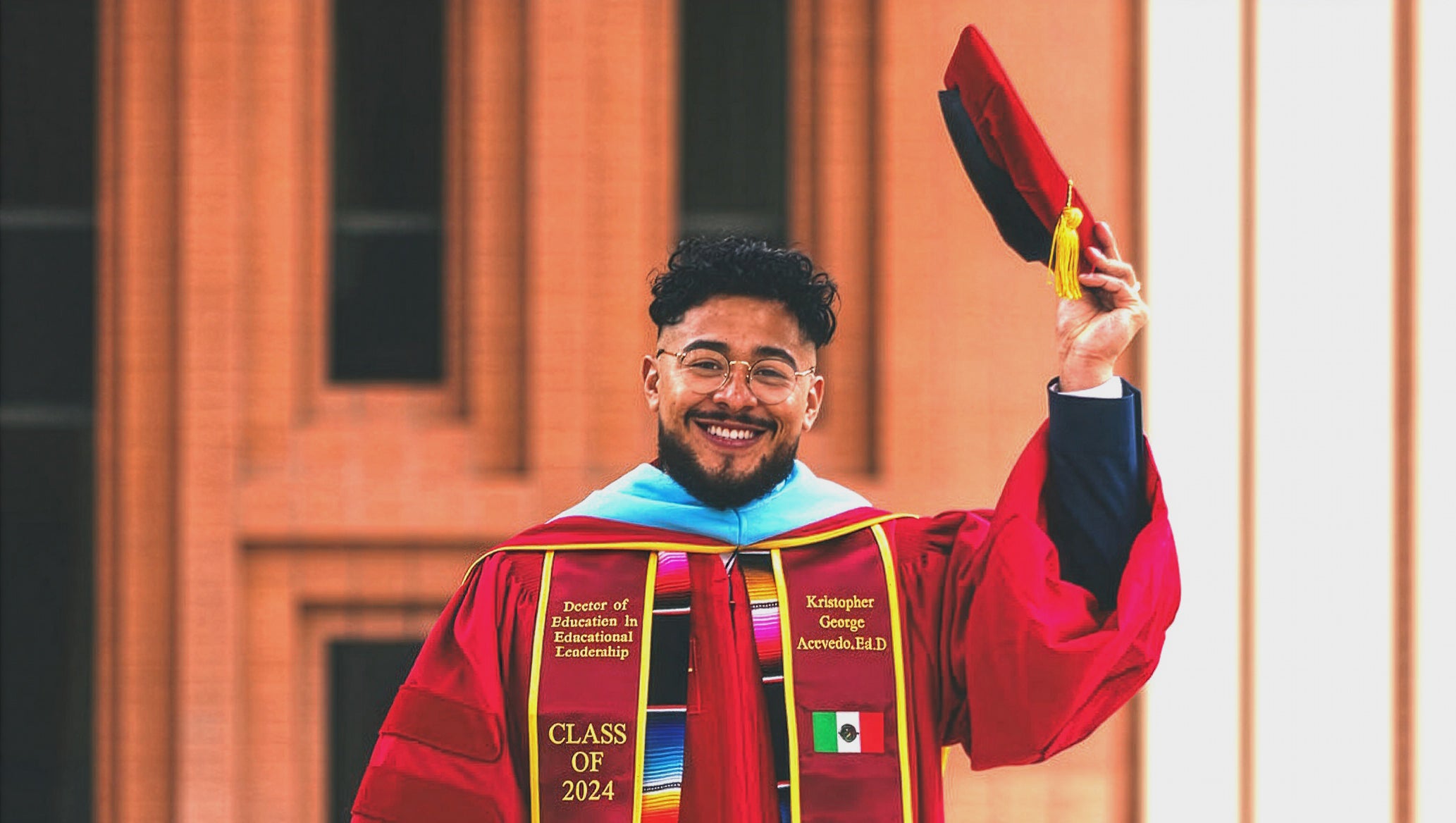 Kristopher Acevedo, an assistant professor of communication studies at Riverside City College, graduated from USC Rossier's Doctor of Education in Educational Leadership program in 2024.