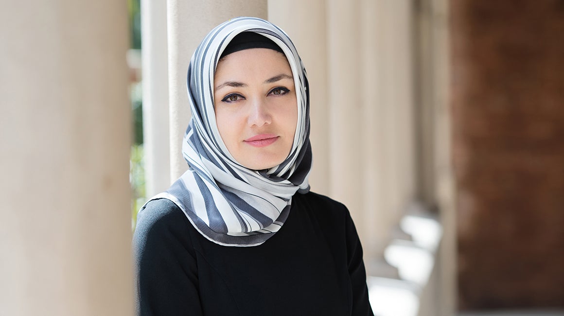 Portrait of a woman wearing a hijab