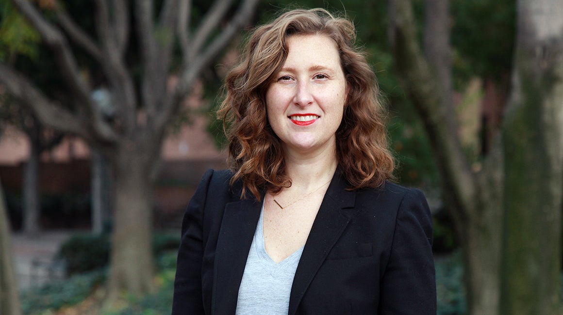 Portrait of a woman in a black blazer